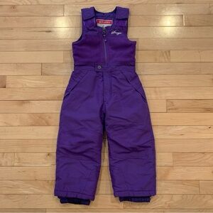 Snozu toddler girls size 4T purple snow bibs pants snowpants